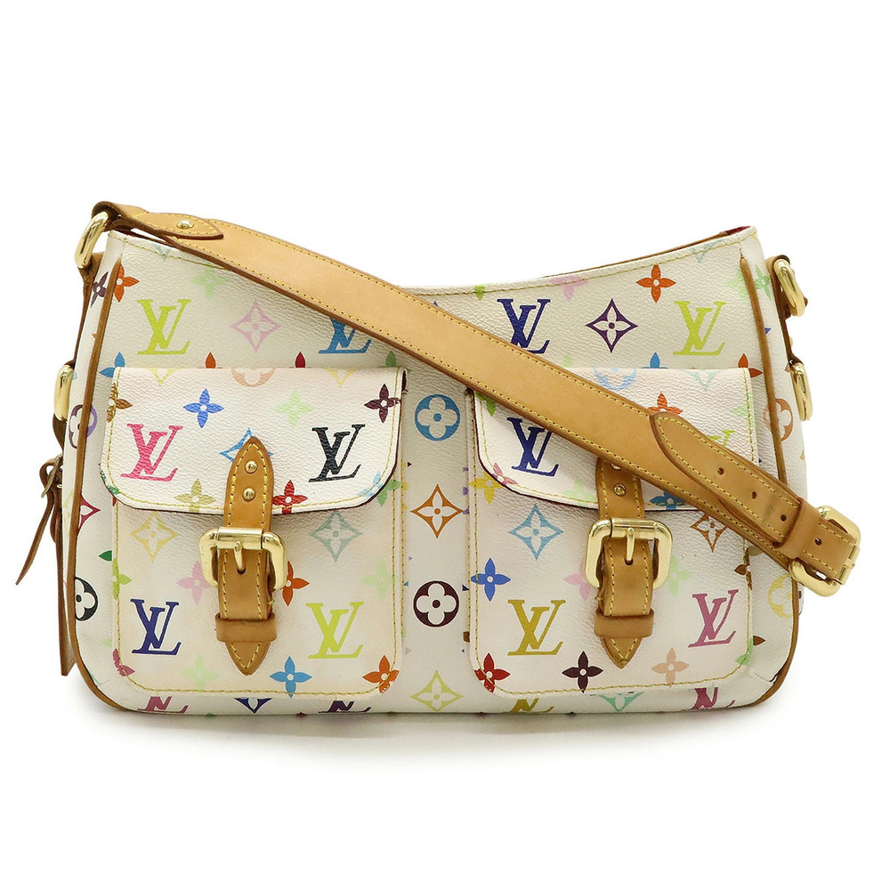 LOUIS VUITTON Monogram Multicolor Lodge Crossbody Bag Blanc White
